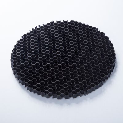 গোলাকার কালো অ্যালুমিনিয়াম মধু কম্ব লোভার 2mm পাশ দৈর্ঘ্য